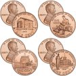 (image for) Complete Set Of (4) Lincoln 2009 Bicentennial Series 1 oz .999 Pure Copper Round