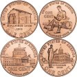 (image for) Complete Set Of (4) Lincoln 2009 Bicentennial Series 1 oz .999 Pure Copper Round