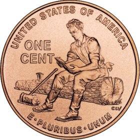 Lincoln Rail Splitter 2009 Bicentennial 1 oz .999 Pure Copper Round