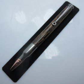 Longwood 30 Caliber Twist Pen in (Black Palm) Gunmetal/Rose Gold