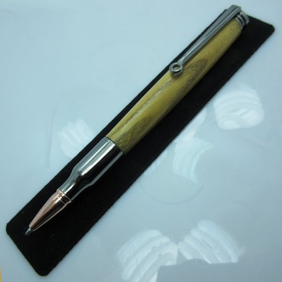 (image for) Longwood 30 Caliber Twist Pen in (Zebrawood) Gunmetal/Rose Gold