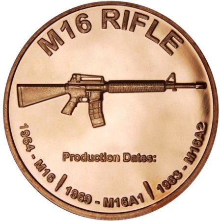 (image for) M-16 Rifle 1 oz .999 Pure Copper Round