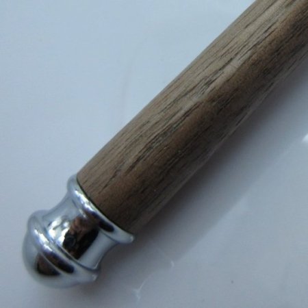 (image for) Hand Turned Razor Handle/Stand Set in (Black Walnut) Chrome