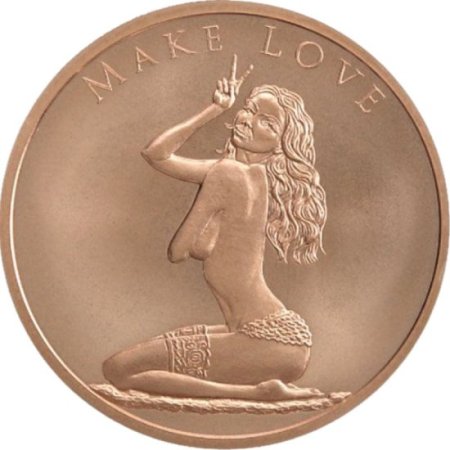 (image for) Make Love #112 (2019 Silver Shield - Mini Mintage) 1 oz .999 Pure Copper Round