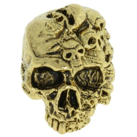 (image for) Mind Skull Bead in 18K Antique Gold Finish by Schmuckatelli Co.