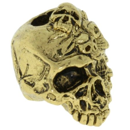 (image for) Mind Skull Bead in 18K Antique Gold Finish by Schmuckatelli Co.