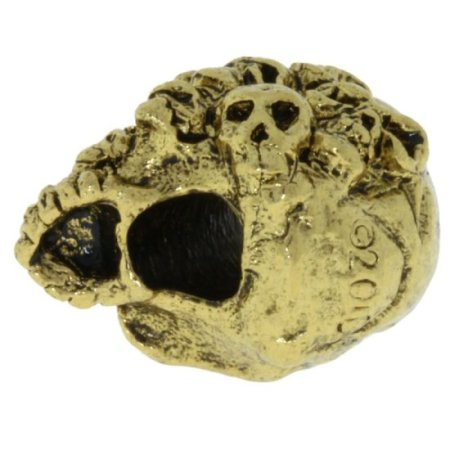 (image for) Mind Skull Bead in 18K Antique Gold Finish by Schmuckatelli Co.