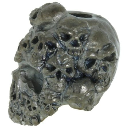 (image for) Mind Skull Bead in Hematite Matte Finish by Schmuckatelli Co.