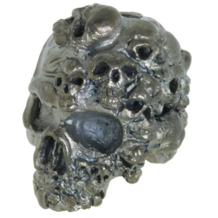 (image for) Mind Skull Bead in Hematite Matte Finish by Schmuckatelli Co.