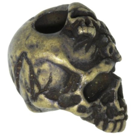 (image for) Mind Skull Bead in Roman Brass Oxide Finish by Schmuckatelli Co.