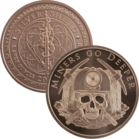 (image for) Miners Go Deeper #137 (2019 Silver Shield - Mini Mintage) 2 oz .999 Pure Copper Round
