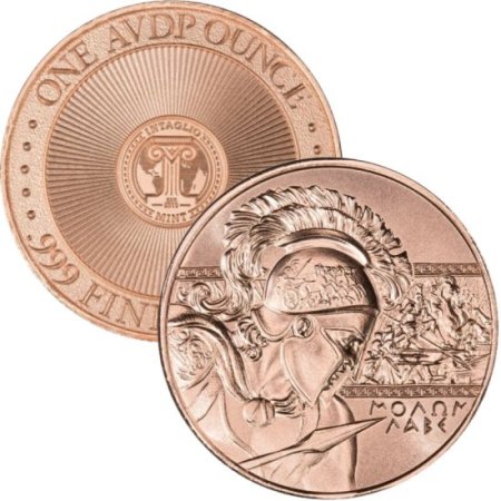 (image for) Molon Labe Series Design #1 (2019 Reverse) 1 oz .999 Pure Copper Round