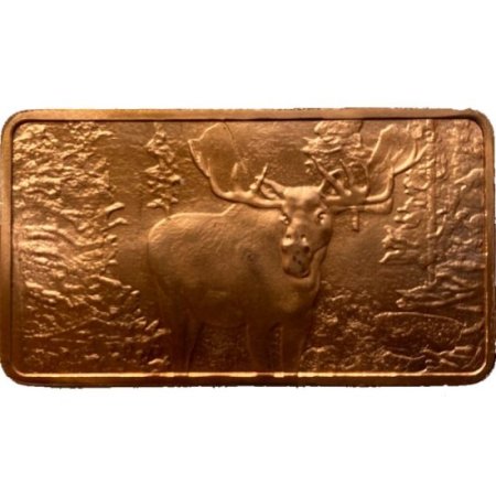 (image for) Moose (American Wildlife Set) 1 oz .999 Fine Copper Bar