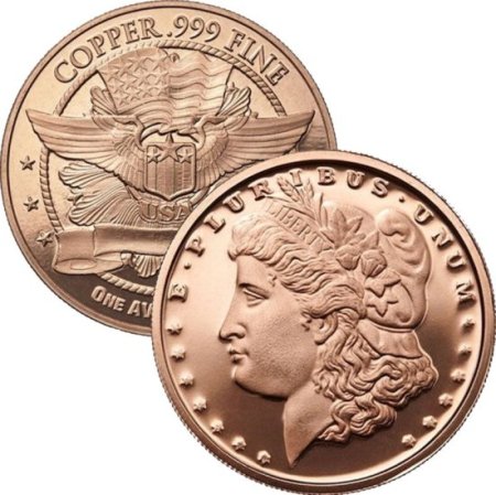 (image for) Morgan Dollar (No Date Obverse) 1 oz .999 Pure Copper Round