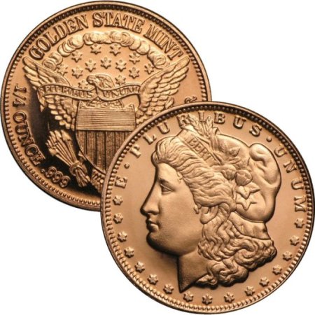 (image for) Morgan Design 1/4 oz .999 Pure Copper Round