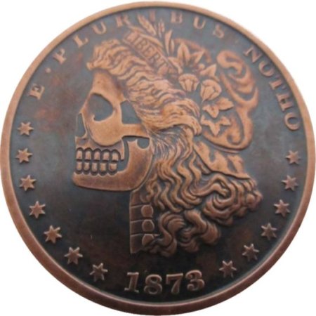 (image for) Morgana Morgan Dollar 1 oz .999 Pure Copper Round (Black Patina)