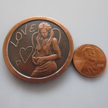 (image for) A Mothers Love 1 oz .999 Pure Copper Round (2016 Silver Shield) (Black Patina)