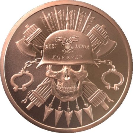 (image for) Moto ~ Debt & Death Forever #152 (2020 Silver Shield - Mini Mintage) 2 oz .999 Pure Copper Round