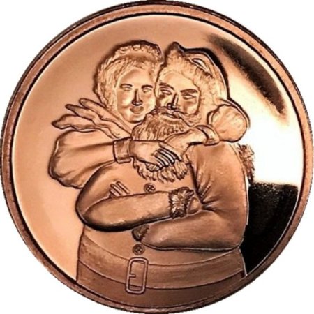 (image for) Mr. & Mrs. Claus (Sunshine Mint) 1 oz .999 Pure Copper Rounds