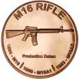 (image for) M-16 Rifle 1 oz .999 Pure Copper Round