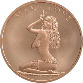 Make Love #112 (2019 Silver Shield - Mini Mintage) 1 oz .999 Pure Copper Round