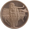 (image for) Manifest Destiny / Never Trust Government #93 (2018 Silver Shield - Mini Mintage) 1 oz .999 Pure Copper Round