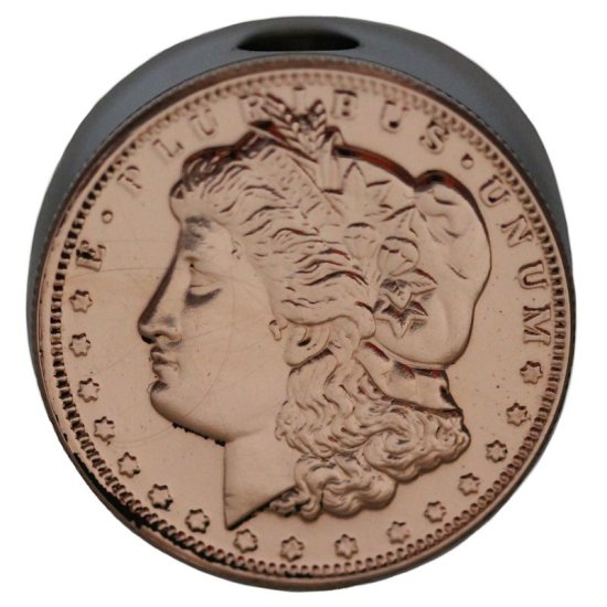 (image for) Morgan Dollar Design (Polished Copper) Stainless Steel Core Lanyard Bead By Barter Wear 