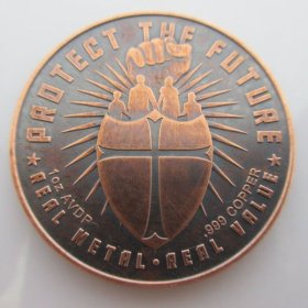 Men And Arms 1 oz .999 Pure Copper Round (Black Patina)