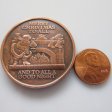(image for) Merry Christmas To All (Snowflake Back Design Series) 1 oz .999 Pure Copper Round (Black Patina)