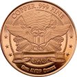 (image for) Michigan ~ The Great Lakes State 1 oz .999 Pure Copper Round