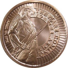 Militia "From My Cold Dead Hands" (AOCS) (2013) 1 oz .999 Pure Copper Round