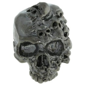 Mind Skull Bead in Hematite Finish by Schmuckatelli Co.