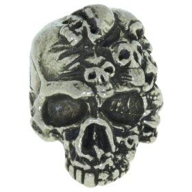Mind Skull Bead in Pewter by Schmuckatelli Co.