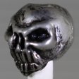 (image for) Grumpy Skull in Pewter (Set Of 2 Beads)