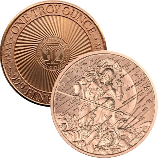 (image for) Molon Labe Series Design #3 (2020 Reverse) 1 oz .999 Pure Copper Round