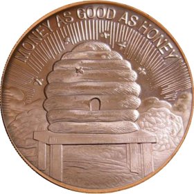 Money As Good As Honey (AOCS) (2012) 1 oz .999 Pure Copper Round