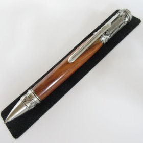 (image for) Montague Twist Pen in (East Indian Rosewood) Antique Pewter