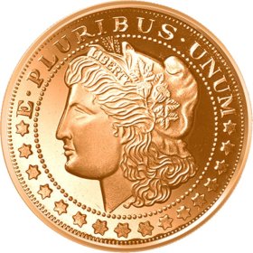 Morgan Dollar (SilverTowne Mint) 1 oz .999 Pure Copper Round