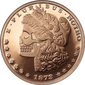 Morgana Morgan Dollar 1 oz .999 Pure Copper Round
