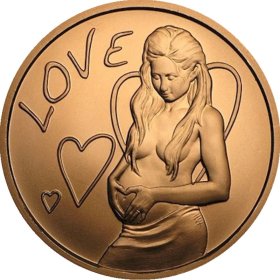 A Mothers Love 1 oz .999 Pure Copper Round (2016 Silver Shield)