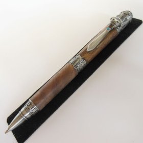 Mayan Twist Pen in (Monkey Pod) Antique Pewter