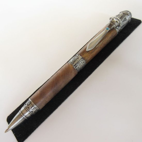 (image for) Mayan Twist Pen in (Monkey Pod) Antique Pewter