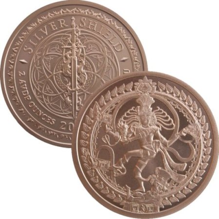 (image for) Nataraja #134 (2019 Silver Shield - Mini Mintage) 2 oz .999 Pure Copper Round