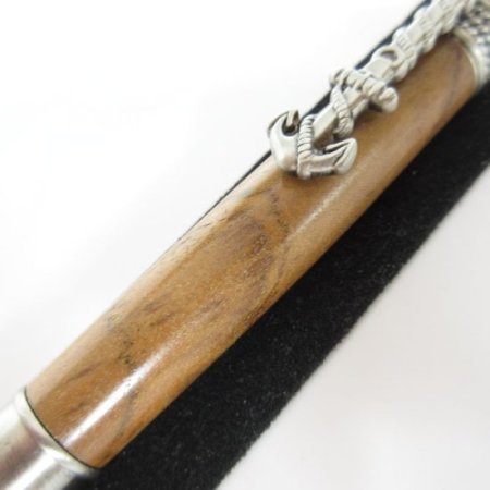 (image for) Nautical Twist Pen in (Teak) Antique Pewter