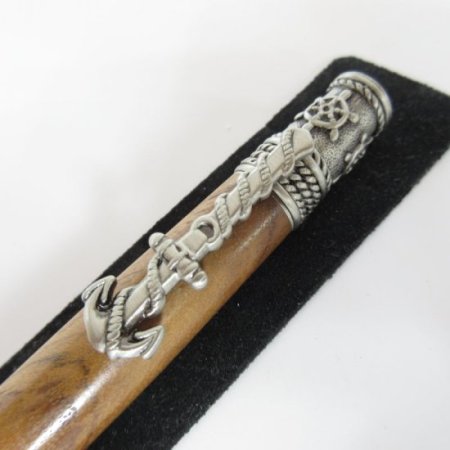 (image for) Nautical Twist Pen in (Teak) Antique Pewter