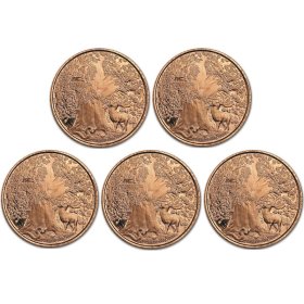 Complete Set of (5) Nordic Creatures Designs 1 oz .999 Pure Copper Rounds
