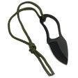 (image for) Neck Knife With Leather Sheath (Black Stainless Steel)