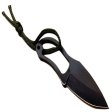 (image for) Neck Knife With Leather Sheath (Black Stainless Steel)