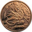 (image for) Nidhoggr ~ Dragon 1 oz .999 Pure Copper Round (1st Design of the Nordic Creatures Series)