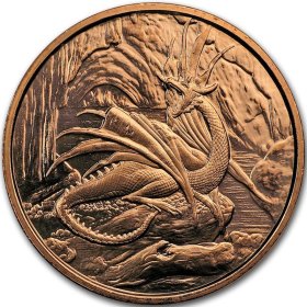 Nidhoggr ~ Dragon 1 oz .999 Pure Copper Round (1st Design of the Nordic Creatures Series)